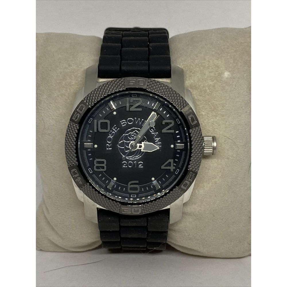 Fossil PR2003 Men's Silicone Analog Black Dial Quartz Genuine Wrist Watch EY48